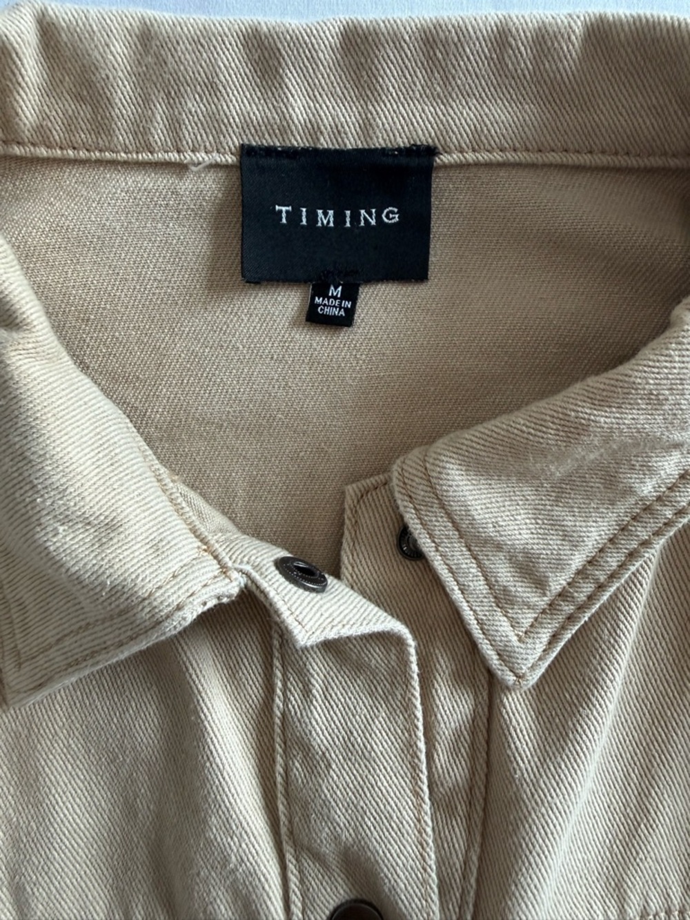 TIMING Tan Jacket with Rust Aztec Patterned Sleeves - Picture 6 of 10